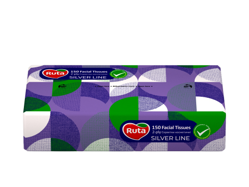 Facial tissue Ruta 2-ply 150 sheets in foil