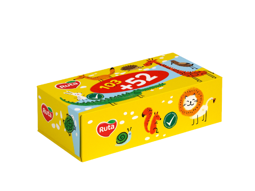 Facial tissue Ruta Kids 2-ply 155 sheets