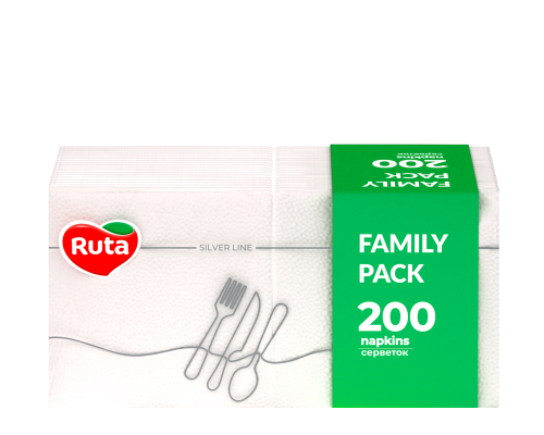 Napkins Ruta 1-ply 200 sheets, white