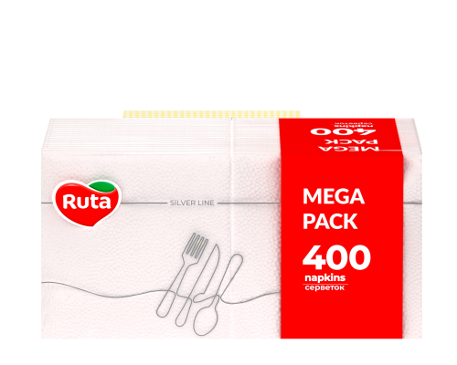 Napkins Ruta 1-ply 400 sheets, white
