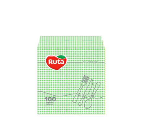 Napkins Ruta 1-ply 100 sheets, green
