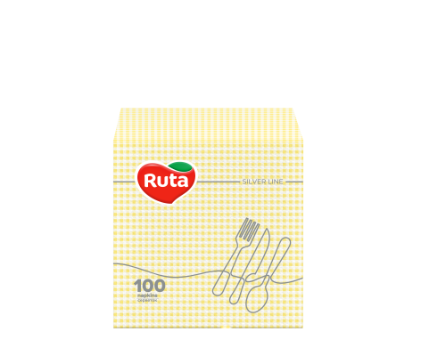 Napkins Ruta 1-ply 100 sheets, yellow