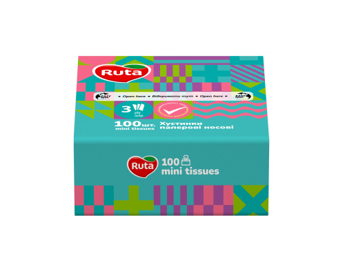 Handkerchiefs 2-ply Ruta Mini tissue 3 ply 100 sheets
