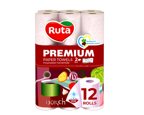 Paper towels Ruta 2-ply Premium 12 rolls