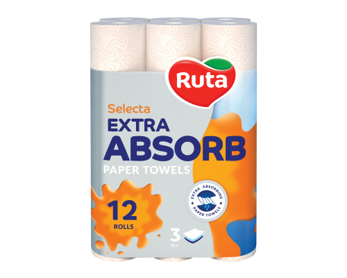 Paper towels Ruta Selecta  3-ply 12 roll