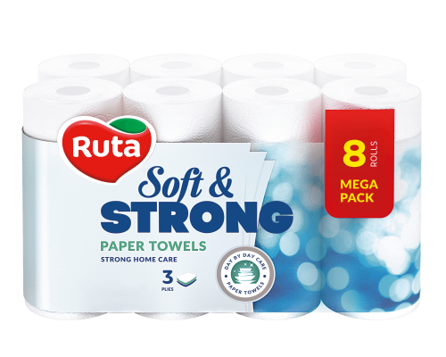 Paper towels Ruta Soft & Strong 3-ply 8 rolls
