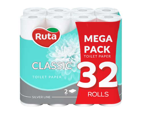 Toilet paper Ruta Classic two-ply 32 rolls