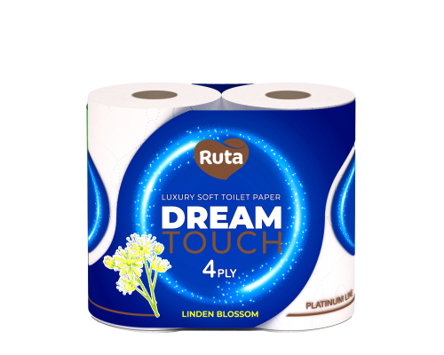 Toilet paper 4-plyRuta Dream Touch, 8 rolls