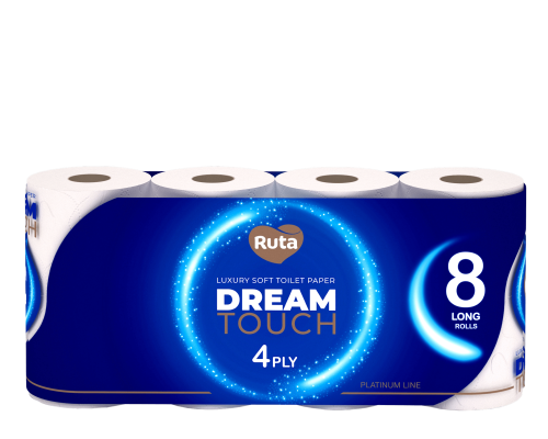 Toilet paper 4-plyRuta Dream Touch, 8 rolls