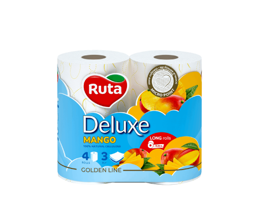 Toilet paper Ruta Pure White 3-ply 4 rolls Mango