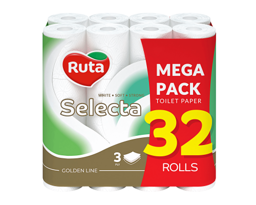 Toilet paper Ruta Selecta 3-ply 32 rolls