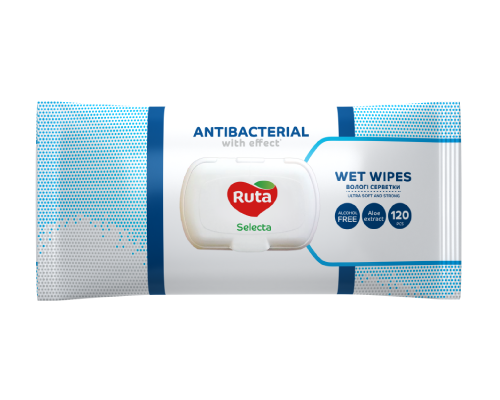 Wet wipes Ruta Selecta 120 sheets with antibacterial effect 
