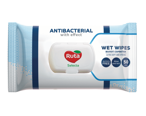 Wet wipes Ruta Selecta 50 sheets with antibacterial effect 