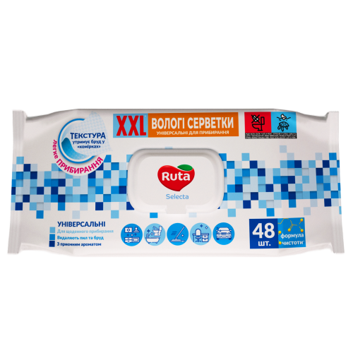 Вологі серветки для прибирання “Ruta Selecta” 48 шт 