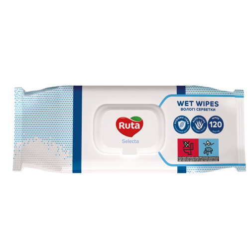 Вологі серветки “Ruta Selecta” 120шт з клапаном